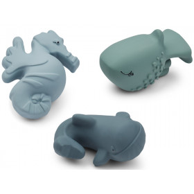LIEWOOD Badetiere Set NORI whale blue mix
