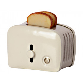 Maileg TOASTER & BROT für Puppenhaus offwhite