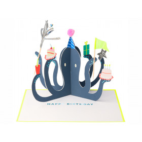 Meri Meri 3D-Grußkarte KRAKE Happy Birthday