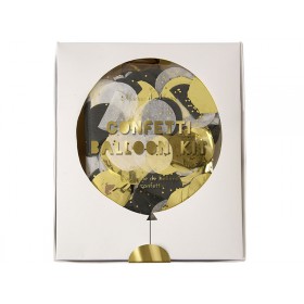 Meri Meri Ballon-Set mit Konfetti gold & silber