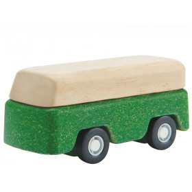 Plantoys Mini Holzauto BUS grün