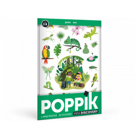 Poppik Mini Stickerposter DSCHUNGEL grün (3-8J)