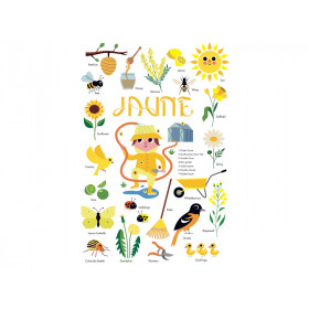 Poppik Mini Stickerposter GARTEN gelb (3-8J)