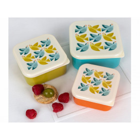 Rex London 3 Snack-Boxen LOVE BIRDS