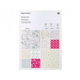 Rico Design Motivpapierblock JOLLY XMAS pastell
