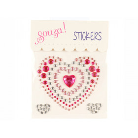 Souza Strass-Sticker HERZ pink