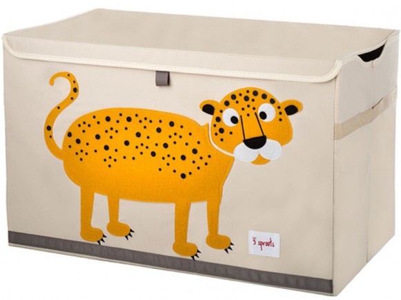 3 Sprouts toy chest leopard