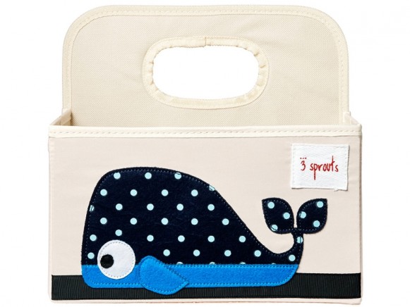 3 Sprouts diaper caddy WHALE