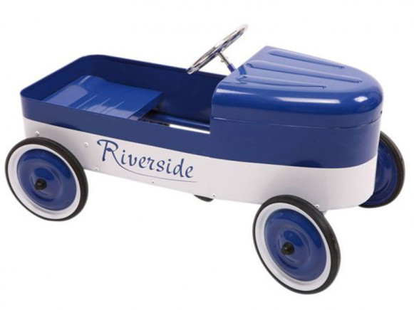 Classic pedal car Riverside in blue and white by Baghera