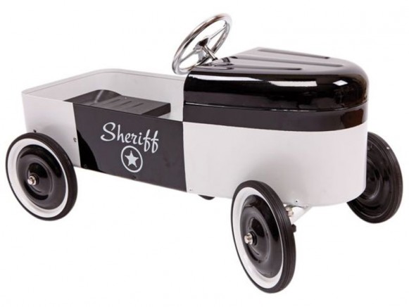 Classic pedal car Riverside Sheriff in black and white by Bagher