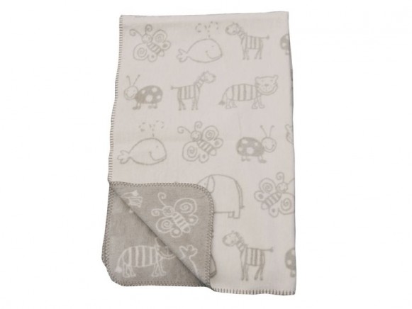 Baby blanket with animals in creme by Fussenegger