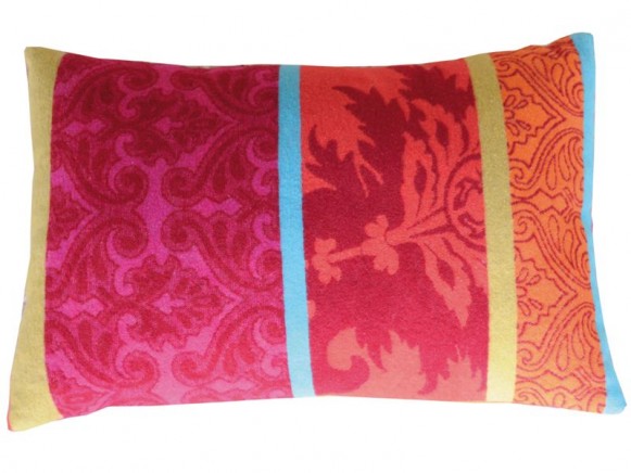 Pillow Silvretta with ornaments in red by David Fussenegger