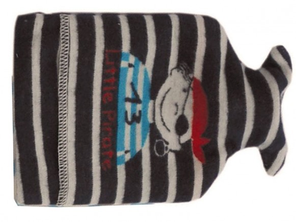 Hot-water bottle with pirate in navy by David Fussenegger
