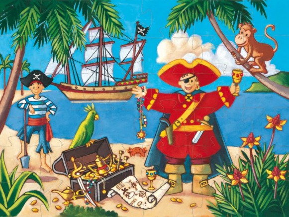The pirate and his treasure puzzle by Djeco