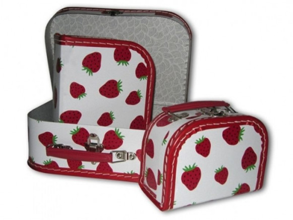 Suitcases with strawberries by TOYS & Company