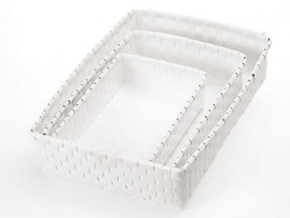 Overbeck and Friends baskets rectangular white