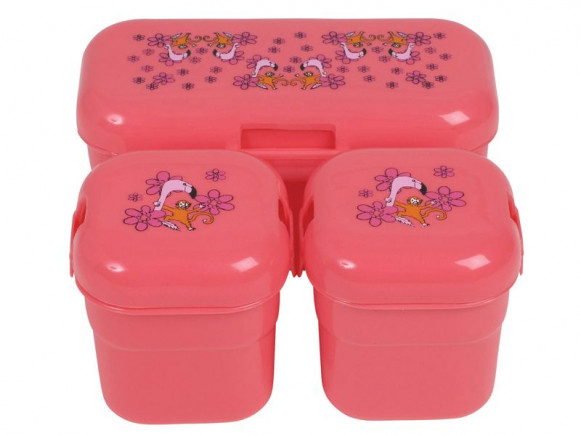 Kids lunch box with flamingo print by RICE (Set of 3)