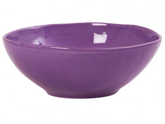 Organic shaped large salad bowl in lavender by RICE