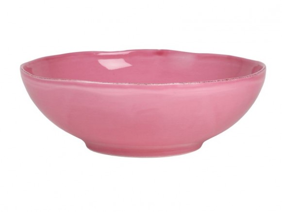 Organic shaped medium salad bowl in pink by RICE (B article)