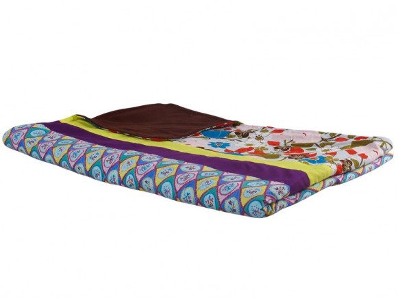 Fleece blanket in cool and cozy flower print by RICE