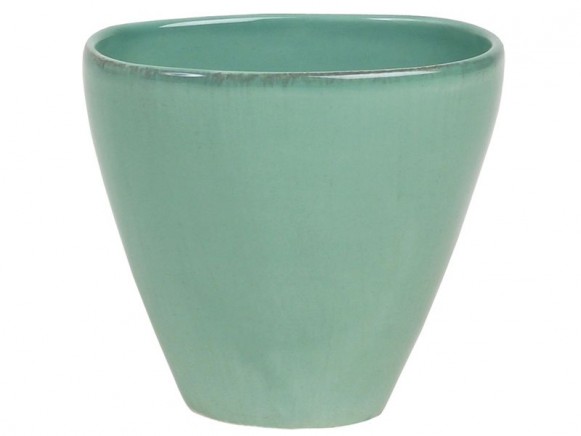 Oval tea cup in jade green by RICE
