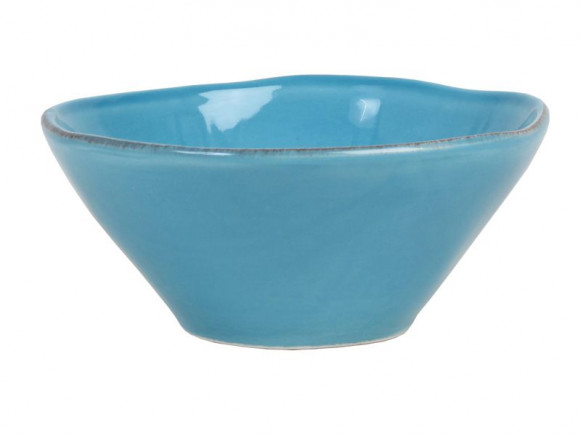 Small organic shaped cereal bowl in turquoise by RICE