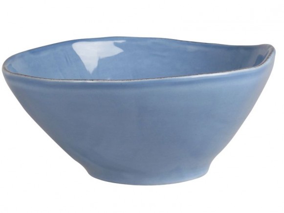Organic shaped cereal bowl in dusty blue by RICE Denmark