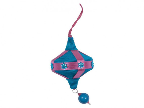 X-mas silk tread ornament in turquoise by RICE