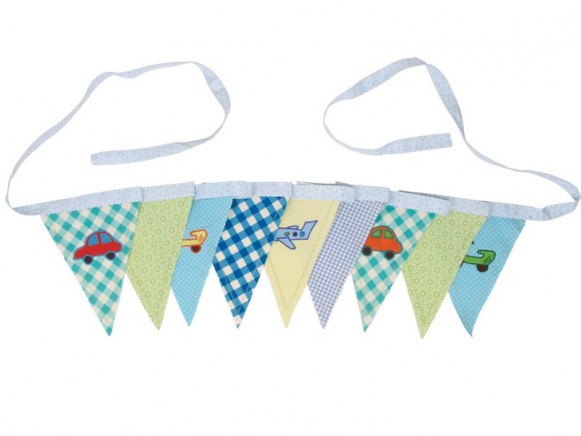 Kids fabric banner in boy colours by RICE