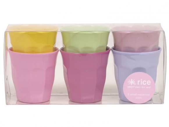 Small melamine cups (girlie colours) by RICE