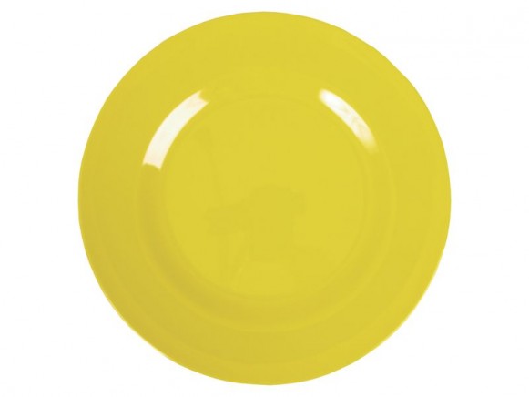 Melamine round side plate by RICE (yellow)