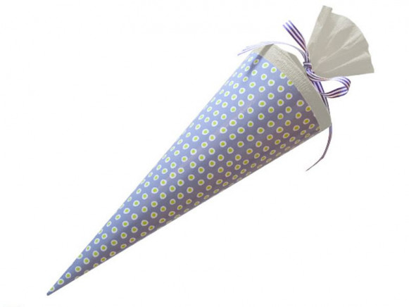 School cornet Violet with green dots by krima & isa