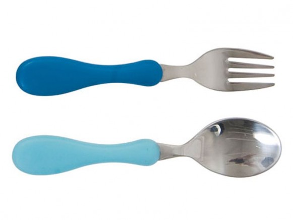 Fork and spoon in blue by Sebra