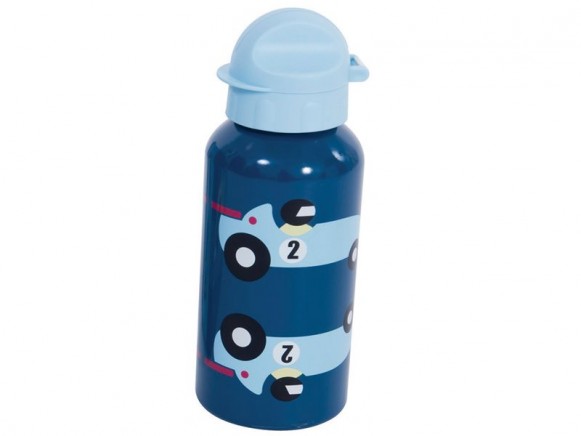 Water bottle in blue with racing car by Sebra