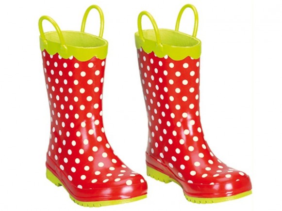 Rubber boots for kids with Funny dots by Spiegelburg