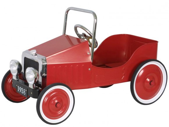 Red classic pedal car by Marquant