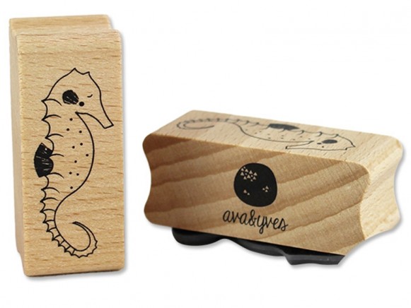Ava & Yves Rubber Stamp SEA HORSE