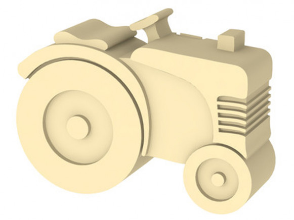 Blafre lunchbox tractor light yellow