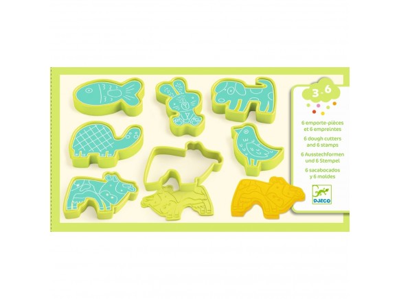 Djeco 3-6: Cutters and Stamps for Modelling Clay PETS