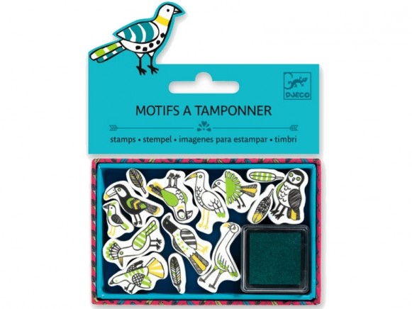 Djeco Stamp set BIRDS AND FETHERS