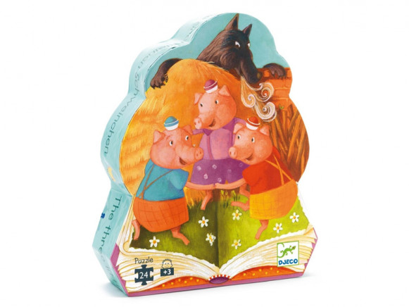 Djeco Puzzle THE THREE LITTLE PIGS (24 pieces)