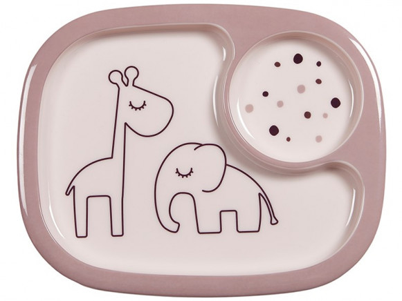 Done by Deer Compartment plate DREAMY DOTS powder