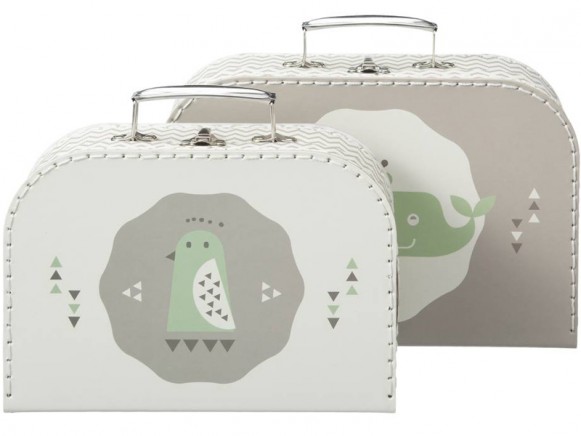 Fresk suitcase set whale grey