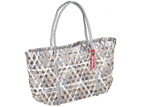 Shopper "Saigon" in silver-liver-white by Handed By