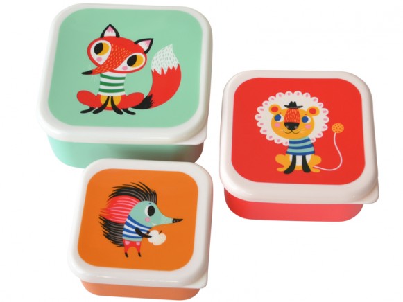 Helen Dardik lunchbox set animals
