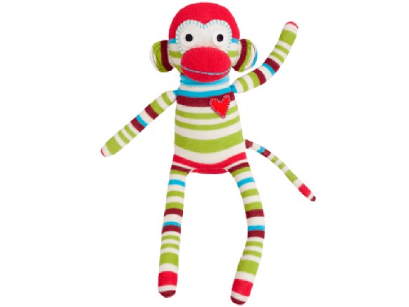 Hickups sock monkey in multicolour