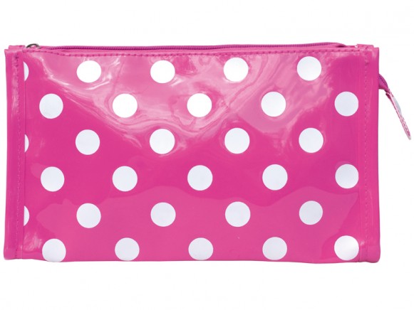 JaBaDaBaDo cosmetic bag in pink with dots
