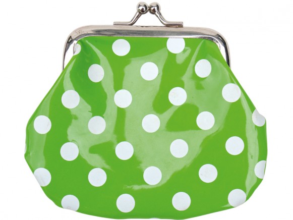 JaBaDaBaDo purse with dots in green
