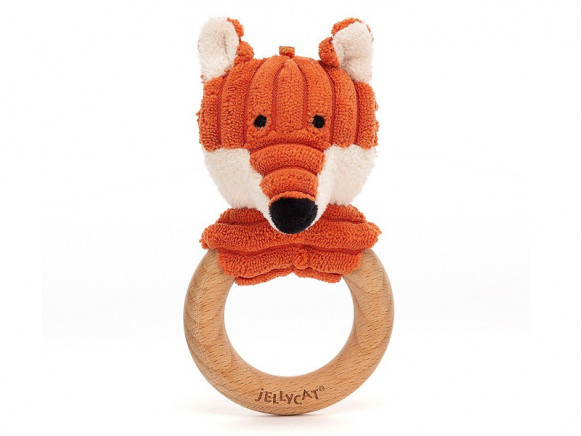 Jellycat Cordy Roy Baby FOX Wooden Ring Toy