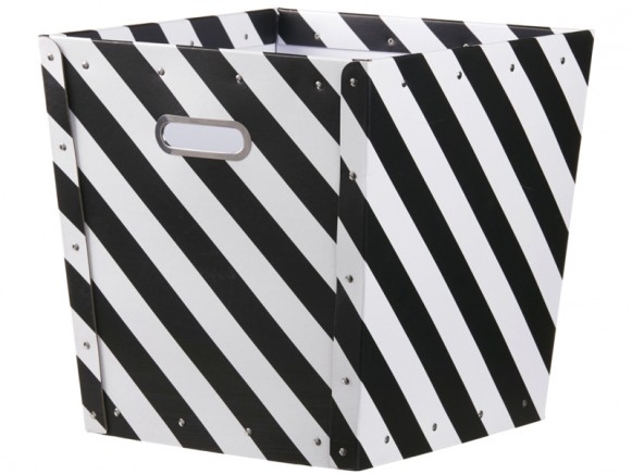 Kids Concept Storage Box Striped Black And White Takatomo De